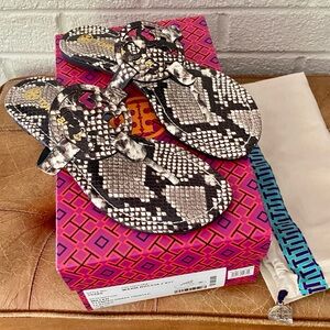 Tory Burch Miller Snake Print Sandal